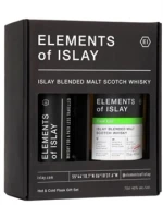 Elements of Islay Cask Edit gaveæske med whiskyflaske og metallommelærke